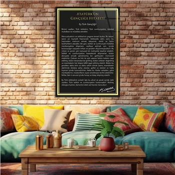 Dikey Vatan Temalı Cam Tablo 304