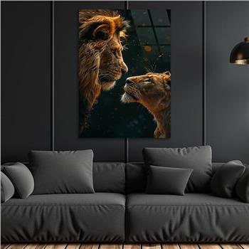 Dikey Doğa Temalı Cam Tablo 304