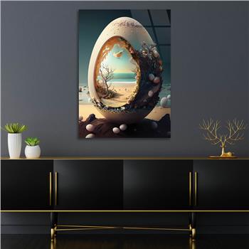 Dikey Sanat Temalı Cam Tablo 311