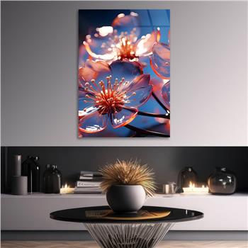 Dikey Sanat Temalı Cam Tablo 353