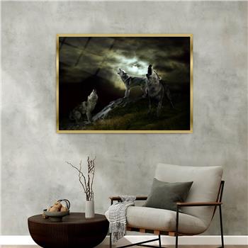 bedrucktes Glas mit Aluminiumrahmen und Natur Themen 