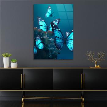 Dikey Sanat Temalı Cam Tablo 419