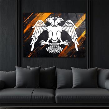 Yatay Vatan Temalı Cam Tablo 167