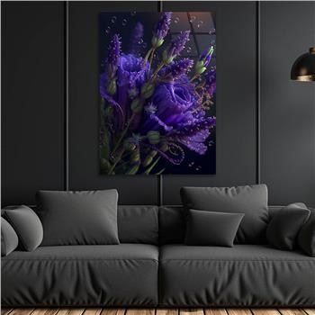 Dikey Sanat Temalı Cam Tablo 424