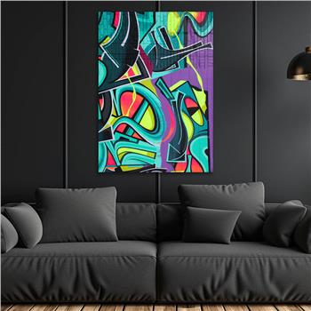 Dikey Sanat Temalı Cam Tablo 422