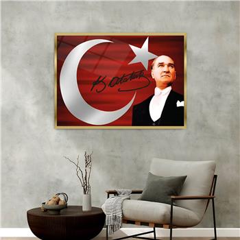 Aluminum-Framed National-Themed Tempered Glass Wall Art 015