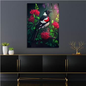 Dikey Doğa Temalı Cam Tablo 248