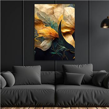 Dikey Sanat Temalı Cam Tablo 385