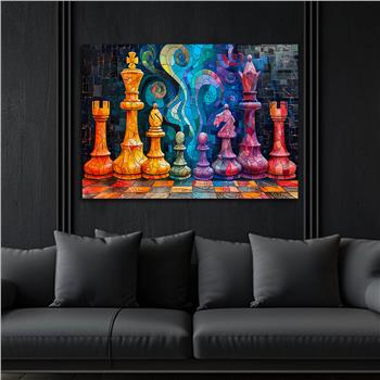 Horizontal Art-Themed Tempered Glass Wall Art 398