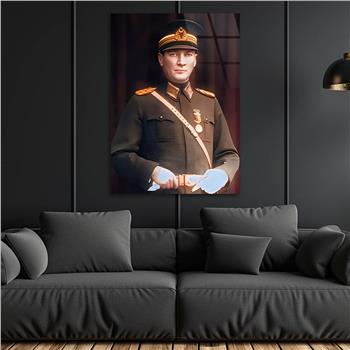 Dikey VatanTemalı Cam Tablo 212