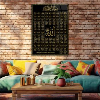 Dikey Dini Temalı Cam Tablo 300