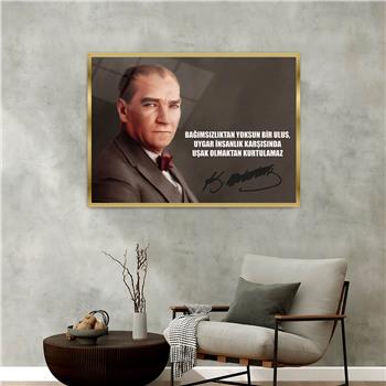 Aluminum-Framed National-Themed Tempered Glass Wall Art 007