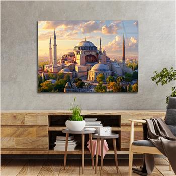 Yatay Dini Temalı Cam Tablo 218