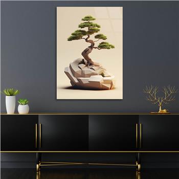 Dikey Doğa Temalı Cam Tablo 394