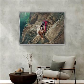 Aluminium Omlijste Natuur Thema Geharde Glasschilderij 096