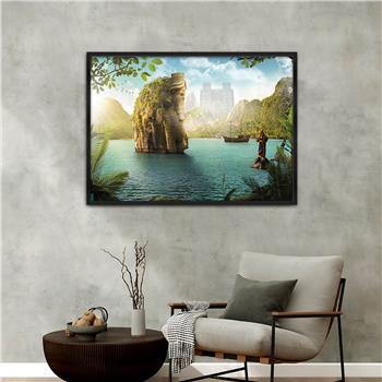 bedrucktes Glas mit Aluminiumrahmen und Kunst Themen 