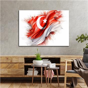 Yatay VatanTemalı Cam Tablo 122