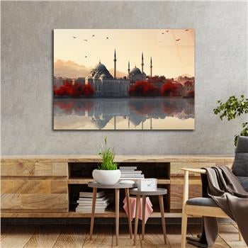 Yatay Dini Temalı Cam Tablo 153