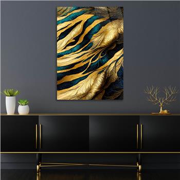 Dikey Sanat Temalı Cam Tablo 561