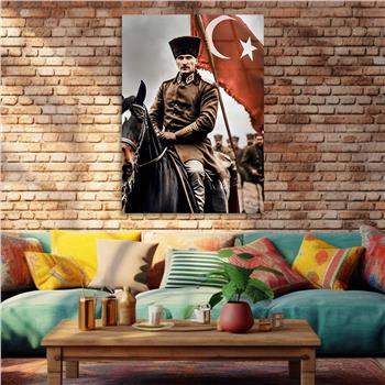 Dikey VatanTemalı Cam Tablo 195