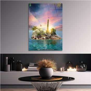 Kunst Thema auf bedrucktem Glas