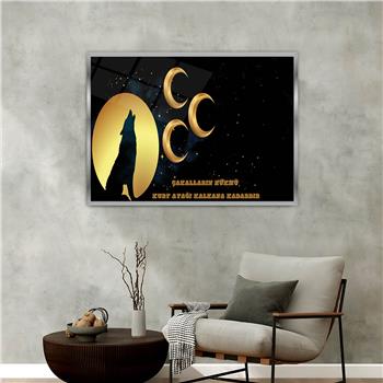 Aluminum-Framed National-Themed Tempered Glass Wall Art 024