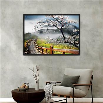 Aluminium Omlijste Natuur Thema Geharde Glasschilderij 159