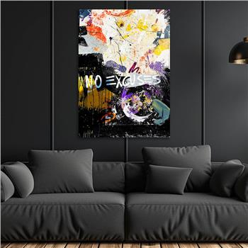 Dikey Sanat Temalı Cam Tablo 480