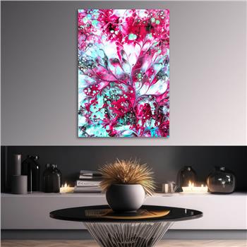 Dikey Sanat Temalı Cam Tablo 553