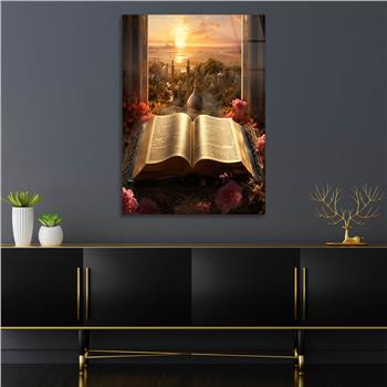 Dikey Dini Temalı Cam Tablo 293