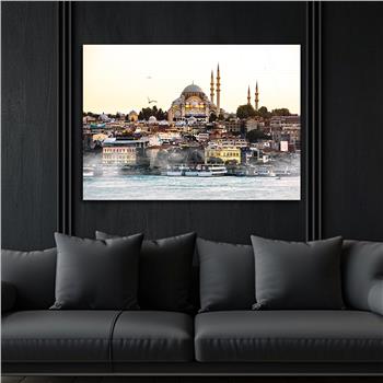 Yatay Dini Temalı Cam Tablo 155