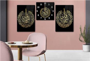 Ensemble de Tableaux et d’horloge 2 pièce sur le thème religieux