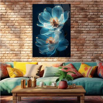 Dikey Sanat Temalı Cam Tablo 456