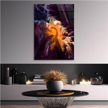 Dikey Sanat Temalı Cam Tablo 492