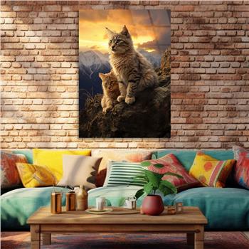 Dikey Doğa Temalı Cam Tablo 428