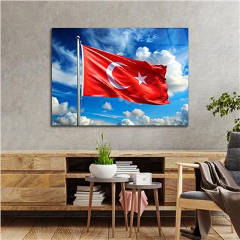Yatay Vatan Temalı Cam Tablo 159