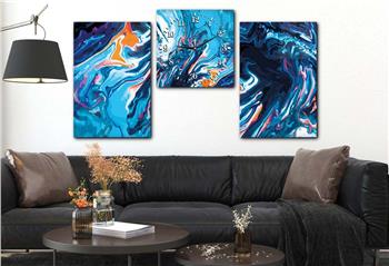 Kunst Thematisches 2-teiliges bedrucktes Glas und Uhrenset