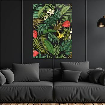 Dikey Sanat Temalı Cam Tablo 576