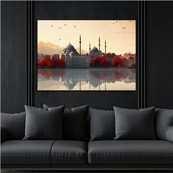 Yatay Dini Temalı Cam Tablo 153