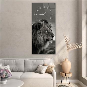 Dikey Üstten Saatli Sanat Temalı Cam Tablo 092