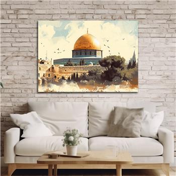 Yatay Dini Temalı Cam Tablo 189