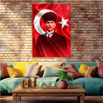 Dikey VatanTemalı Cam Tablo 147