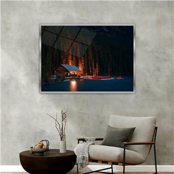 bedrucktes Glas mit Aluminiumrahmen und Natur Themen 