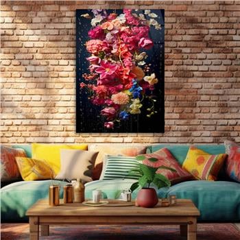 Dikey Sanat Temalı Cam Tablo 590