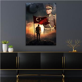 Dikey VatanTemalı Cam Tablo 181