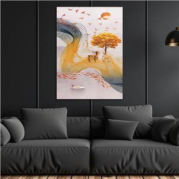 Kunst Thema auf bedrucktem Glas