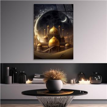 Dikey Dini Temalı Cam Tablo 254