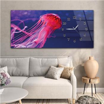 Horizontaal, Aan De Zijkant Voorzien Van Een Klok, Kunst en Natuur Thema Gehard Glasschilderij 221