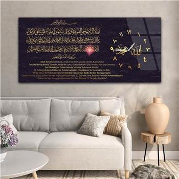 Horizontaal, Aan De Zijkant Voorzien Van Een Klok, Religieus Thema Gehard Glasschilderij 021