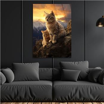 Dikey Doğa Temalı Cam Tablo 428